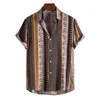 Casual shirts voor heren mode Hawaiiaans bedrukt shirt man strand voor mannen zomer zomerse mouw tropische aloha vakantievakantkleding