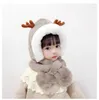 Berretti Cute Boys Girls Winter Warm Bomber Hat Keep Ear Face Hat Sciarpa Insieme Caps per bambini