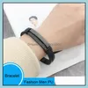 Charm Bracelets Men Leather Bracelet Bangle Fahion Friendship For Mens Jewelry Accessories Q276Fz Drop Delivery Dh5Jy