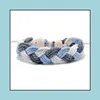 Charm Bracelets Ethnic Handmade Bracelet Summer Beach Braid String Cotton Wrap Woven Rope Friendship Bangle For Women B27A Drop Deli Dhfqg