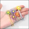 Hair Rubber Bands Cute Elastic Small Daisy Flower Ponytail Holder High Elasticity Women Girls Kids Ties Rope Children Drop Delivery J Oteoa