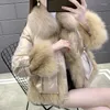 Women's Fur Winter 2023 Net Celebrity Imitation Coat Kvinnors förtjockade fashionabla kvinnliga högkvalitativa vacker blixtlåsjacka