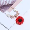 Pendant Necklaces Fashion Simple Exquisite Women's Ornament Choker Personality Creative Faux Pearl Metal Leaf Acrylic Sun Flower