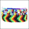 Charm Armbänder Bohemian Mticolor String Cord Woven Geflochtenes Armband Mode Perle Handgemachte Freundschaft Armreif Frauen Männer Q577FZ Drop D Dhozc