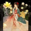 Bühne tragen Chinesische Traditionelle Frauen Hanfu Tanzkostüm Fee Kleid Alte Kleider Elegante Erwachsene Karneval Party Tanzen Outfit Für Dame