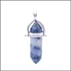 Charms Fashion Agate Crystal Turquoise Pendant Charm For Necklace Bracelet Nature Stone Colorf Diy Jewelry Drop Delivery Findings Com Dh5S1