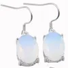Dangle Chandelier 925 Sterling Sier Luckyshine Oval White Moonstone Hook Drop Earrings For Women Holiday Gift Party Mother 1 Inch Dhjyu