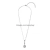 Pendanthalsband Trenden 925 Sterling Sier 1CT D Color VVS1 Moissanite Necklace For Women Jewelry Diamond Test Pass Birthday Present Pen Dhru1