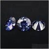 أخرى 0.55ct Royal Blue Color VVS1 Round Round Moissanite Stones 8 Heart Arrow Diamond اختبار إيجابي لمجوهرات DIY Making Dhsri