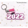 Llaveros Lanyards 2022 Graduación Acrílico Llavero Borla Carta Colgante Bolsa de Coche Decoración Llavero Drop Entrega Moda Accesso Dhnuv