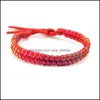 Urok bransoletki nepal boho ręcznie splot pleciony dla kobiet bohemian vintage colorf bawełniany sznur linowy etniczny przyjaciel pasmo opaski je otjp8