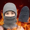 BERETS 2023 Vinterhattar för män Kvinnor Stickade huvudbonader Tjock varm öronskydd Nacke Tröja Ski Hat enkel modepersonlighet