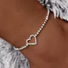 Anklets Huitan Fancy Hollow Out Heart Bransoleta kostka Kobiety 1pcs nóg łańcuch miłosna kostka