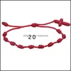 Bracelets de charme colorf 7 nós de corda para proteção boa sorte amet sucesso prosperidade pula de corda artesanal