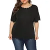 Women's Blouses Plus Size For Women Fashion Top Summer Shirt Blouse Sleeve Casual Short T Tops Women's Elegant Roupa Feminina