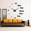 Horloges murales 3D grand acrylique miroir autocollant horloge Design moderne bricolage Simple Reloj Paret Slient géant montre salon décor Hall