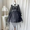 Casual Dresses Nonsar Original Design Op Lolita Daily Cute Fairy Dress Women Long Sleeve Sweet Black