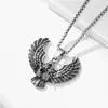 Pendentif Colliers De Mode Dominateur Sier Eagle Pour Hommes Punk Hip Hop En Acier Inoxydable Animal Biker Collier Bijoux Cadeau En Gros D Dhige