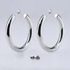 Hoop Earrings Gold Colored Lightweight Chunky Open Hoops For Women Girls Stainless Steel Hypoallergenic Women's Earring