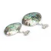Pendanthalsband Mop332 damer med en vit sötvatten pärla naturliga paua skal smycken 10 stycken