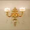 Duvar lambaları Avrupa lambası oturma odası TV arka plan yatak odası yatak başı koridor atmosfer lüks kristal yeşim altın