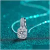 Andere trendy 925 Sier 0,52ct d kleur vvs1 moissaniet ketting voor vrouwen sieraden vergulde platina diamant test pass verjaardag drop deli dhvwe