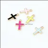 Pendentif Colliers 6 Couleurs Émail Croix Jésus Pendentifs 10 Pcs/Lot Crucifix Charmes Bijoux De Mode Bricolage Accessoires Pour Bracelets Neckl Oty3E