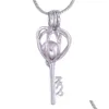 Colliers de pendentif Ballon en gros Key Key Pled Pared Sliver Cages Pendants Collier Diy pour femmes Monts de charme P8 Drop Livraison JE DHBME