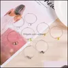 Hoop Huggie Trendy Simple Earring Glass Crystal Bead Dangle Light Weight Jewelry Accessories Golden Sier Plated Wholesale Drop Del Otxvq