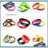 Jelly Glow Sile Polsband Bracelet Sport Casual Men Pure Color For Simple Women Unisex Can Custom Drop Delivery Sieraden Brac Ottid