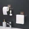 Bath Accessoire Set geperforeerd ragedaning handdoek Staal Roestvrij weefselrek Creatieve badkamer Keukenopslagcontainers #T2P