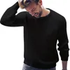 Hommes chandails automne marque pull hommes pull décontracté solide O cou pull pour homme tricoté Style coréen vêtements grande taille hommes