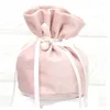 Gift Wrap 5Pcs Velvet Bags With Pearl String Christmas Birthday Party Cooikes Candy Boxes Jewelry Sachet Bag
