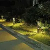 Lampade da giardino impermeabili per esterni Moderne luci minimaliste per paesaggi Villa Garden 110V 220V COB LED Alluminio Street Pillar Ligh