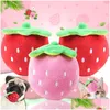 Dog Toys Chews Cartoon Stuffed Squeaking Pet Toy Cute Plush Puzzle For Dogs Cat Chew Squeaker Squeaky Stberry Drop Delivery Home G Dhqh8