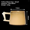 Mugs Handmade Modern Simple Yellow Gradient Color Ceramic Coffee Cup Porcelain Tea Milk Mug Decoration Kitchen Accessories 2023