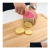 Fruit Vegetable Tools Potato Onion Wave Slicers Wrinkled French Fries Salad Corrugated Cutting Chopped Slices Knife Kitchen Produc Dhnqw