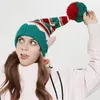 Berets Christmas Beanie Hat Party Warm Skull Pompoms Skullies Bonnet Adult/Kid Knit DXAA