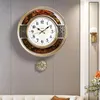 Orologi da parete Orologio europeo Design moderno Orologio a pendolo Meccanismo Shabby Chic Soggiorno Decorazioni per la casa Classico