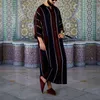 Men's Casual Shirts 2023 Men's Long Sleeve Striped Shirt African Traditional Fashion Top Muslim Clothing