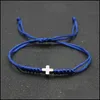 Charm Armbänder Mode Kreuz Armband Glück Rotes Seil Geflochtene Einstellbare Schnur Christian Paar Freundschaft Schmuck Drop Lieferung OTNT2