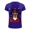 Camisetas masculinas correndo mangas compridas homens de outono casual casual natal 3d tops impressos para tee