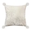 Pillow Easy To Clean Throw Case Hidden Zipper Dust-proof Unique Single Side Printed Xmas Festival Decor