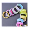 Band Rings Individuality 8Mm Width Sile Originality Luminous Men Women S Ring Colours Male For Sale Wholesale Drop Delivery Jewelry Otywc