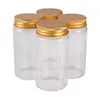Butelki do przechowywania 12 sztuk 120 ml 47 90 34 mm szkło ze złotymi aluminiowymi pokrywkami przyprawami pojemnik na cukierki fiolki na gif ślubny