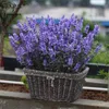 Düğün Çiçekleri İpek Lavenders Yapay 12 Baş Romantik Provence Mor Şube Lavanta Ev Masa Dekoru Sahte