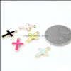 Pendentif Colliers 6 Couleurs Émail Croix Jésus Pendentifs 10 Pcs/Lot Crucifix Charmes Bijoux De Mode Bricolage Accessoires Pour Bracelets Neckl Oty3E