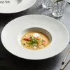 Płytki Prosty okrągły obiad ceramiczne potrawy do gotowania restauracja solidny kolor znakomity zastawa stołowa stek stek sushi talerz talerz deserowy