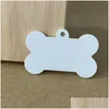 Hundtagg -ID -kort tagg ID 50 st grossist Diy Metal Aluminium SubliMation Pet Name Pendant B￥da vita plattorna Drop Delivery Home Garden Su Dh1wd