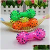 Giocattoli per cani Mastica Pet Cat Puppy Toy Sound Dot Squeak Gomma Divertente da masticare per cani Gatti Forniture per colla Drop Delivery Home Garden Dhegi